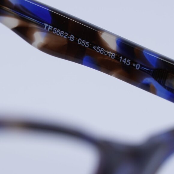 🕶️ New Tom Ford FT5662-B 055 56mm Eyeglasses - Blue Havana Frame - Picture 8 of 11